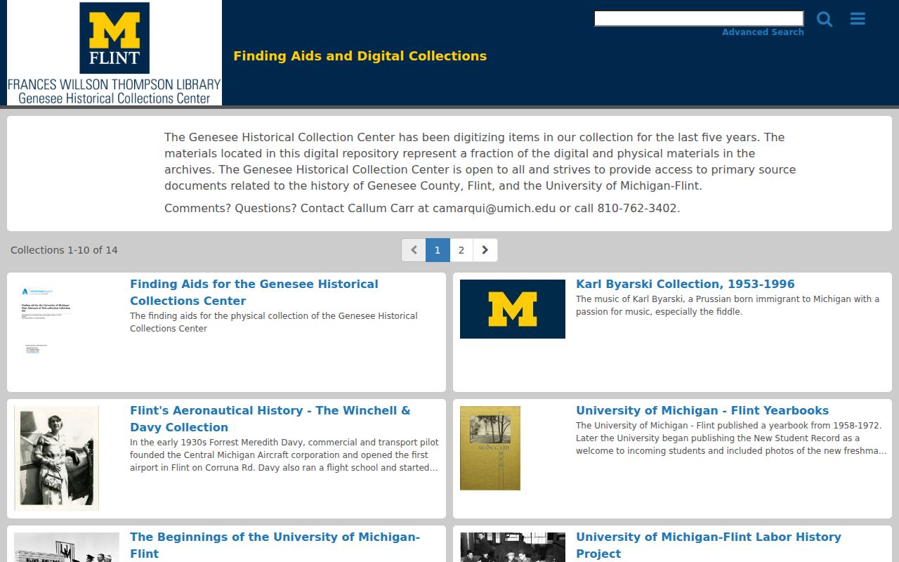 Flint city directory UM-Flint digital archives collection
