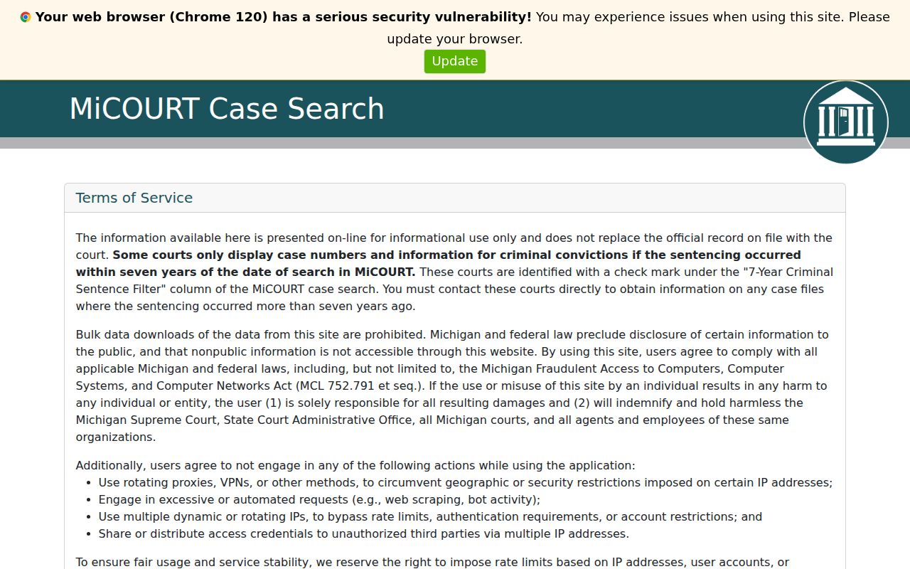 Flint residents directory Michigan court case search