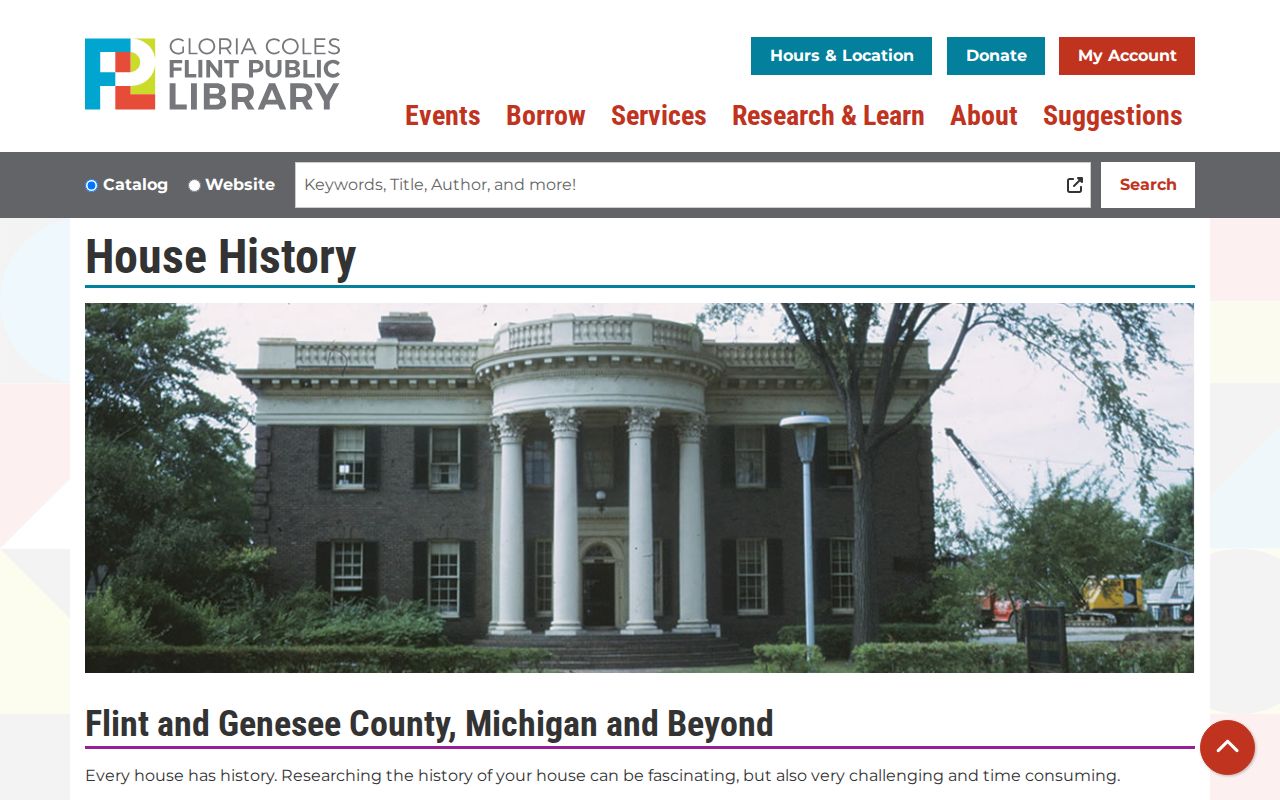 Flint previous residents house history research guide
