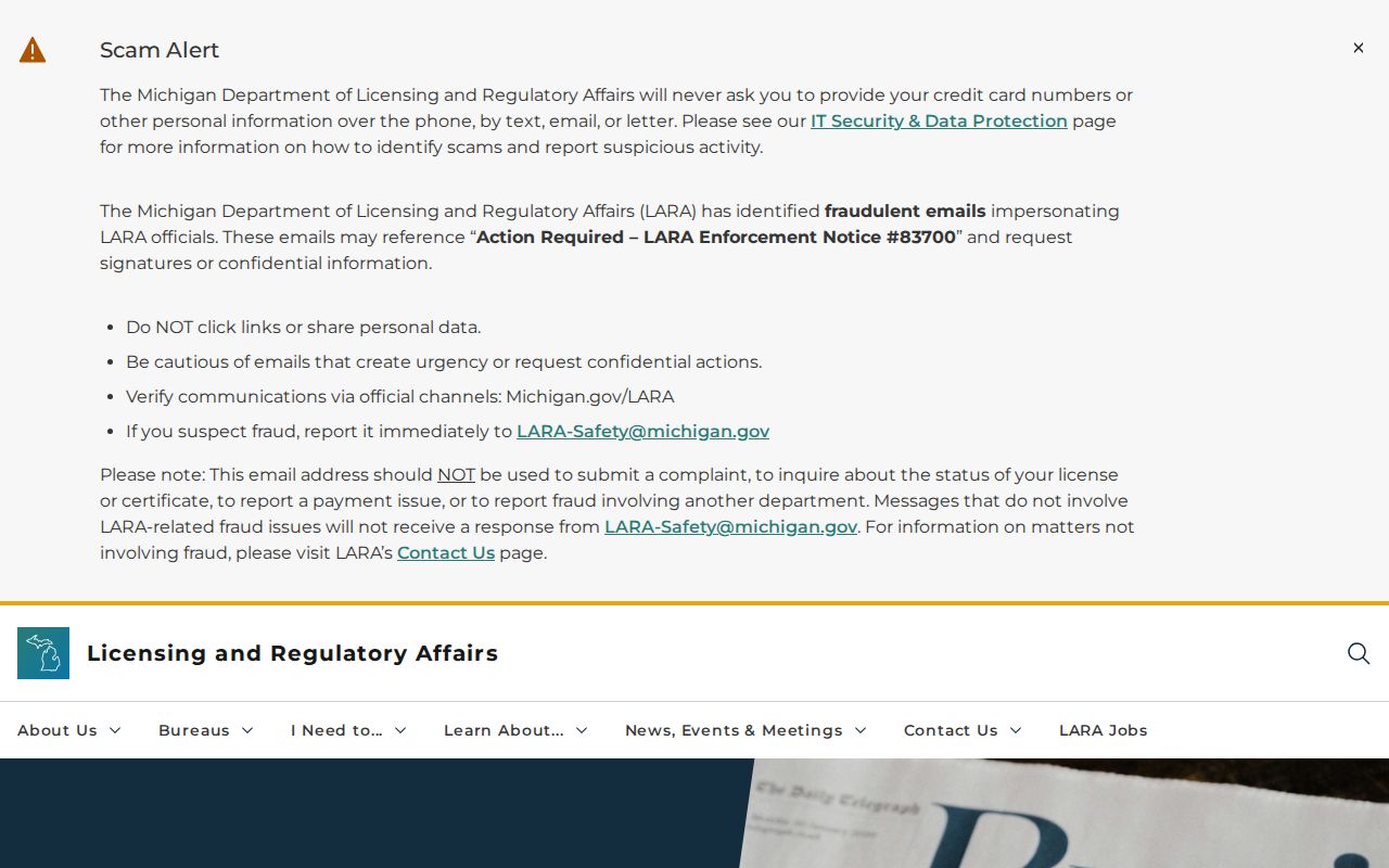 Flint resident lookup LARA MiBusiness Registry portal