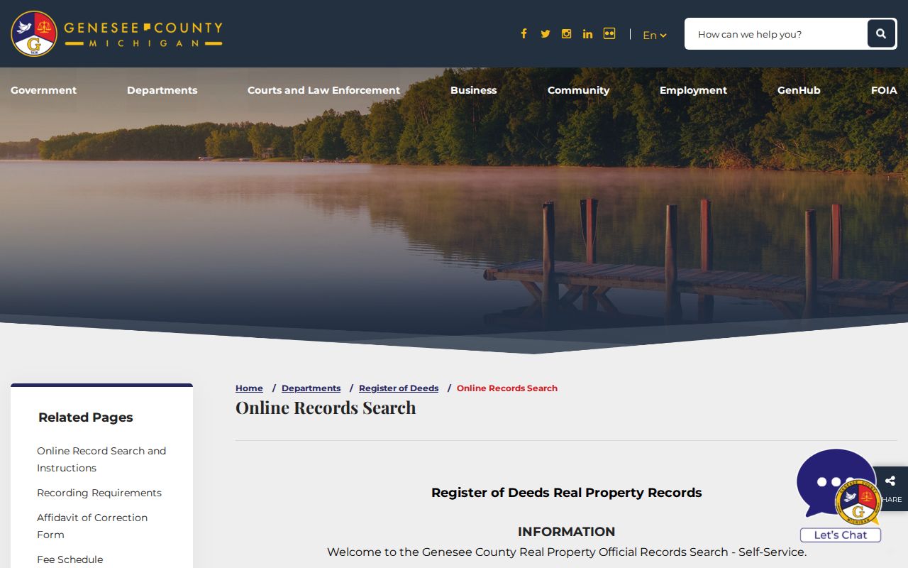 Flint street directory Register of Deeds online records search